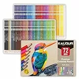 KALOUR 72er-Set Buntstifte für das Erwachsenenmalbuch, mit weichem Kern, ideal für Zeichnen, Skizzieren und Schattieren – ein Geschenk für Erwachsene, Anfänger und Künstler.