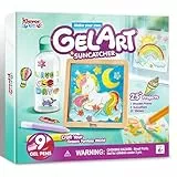 Klever Kits Gel-Art-Set, Malsets mit Bilderrahmen, Basteln für Jungen und Mädchen, tolles Bastelgeschenk für Kindergeburtstage und Weihnachten ab 6 Jahren
