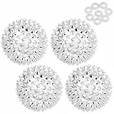 URAQT Magnetischer Akupressurball, 4 Stück Igelball Massage + 8 Stk Akupressur Ring Finger, Massage Small 32 mm Durchmesser Skills Borderline Set für Stress Relief oder Massage (Sliver)
