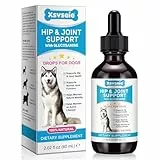 Gelenk- & Knochenschutz für Hunde, Schmerzmittel für Hunde mit Glucosamin, Chondroitin & MSM, Unterstützung der Gelenkfunktion, Natürlich & Getreidefrei für die Gelenkgesundheit (60 ml (1 Stück))
