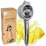 KIMIJO Premium Zitronenpresse aus Edelstahl - robuste Hand Zitruspresse, Lemon Squeezer - Säurebeständig & langlebig - Perfekt für Zitronen & Limetten