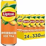 LIPTON ICE TEA Peach, Ice Tea mit Pfirsich Geschmack, Einweg (24 x 0.33 L) (Verpackungsdesign kann abweichen)