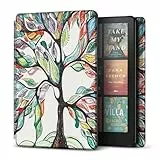 TNP Hülle für Kindle Paperwhite 12. Generation 2024 / Kindle Colorsoft Signature Edition – 7' PU-Leder Schutzhülle für Kindle Paperwhite Kids mit Auto Sleep/Wake, Lebensliebesbaum