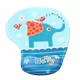 TUKA Handgelenkauflage Mouse pad Ergonomische, mit Gel Gefüllte Handgelenkunterlage, Tier Motiv Gel Mauspad Handauflage, mit Lustigem Cartoon Motiv, TKC5100 Elephant