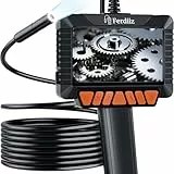 Ferdiiz 4,3' IPS Endoskopkamera mit Licht 1080P HD - IP67 Wasserdichte Inspektionskamera & Rohrkamera mit 8 LEDs, 5m Halbstarre Sonde für Auto, Rohre, Haushalt, Kein WLAN/App Nötig