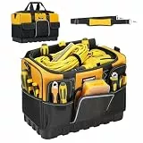 WINHUNT Werkzeugtasche, 16-Zoll-Werkzeug-Organisatoren, 600 Denier große Werkzeugtasche für Heimwerker & Ausrüstung Lagerung, gelb und schwarz (40cm/16inch)