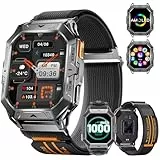 DREMAC TX1 Smartwatch Herren Militär,1000mAh Akku/2.13'' AMOLED Großes Display,Fitnessuhr mit 70+ Sportmodi,24/7 Herzfrequenz,SpO2,Schlafmonitor,5ATM Wasserdicht,für Android iOS