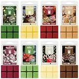 Salubrito Weihnachten Duftwachs für Duftlampe, Winter Wax Melts Sojawachs Duftwachswürfel für Raumdüfte, Weihnachtsbaum, Lebkuchen, Apfel-Zimt, Zuckerstange, Mistel, Geschenk für Frauen