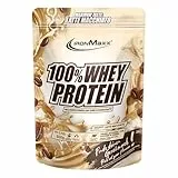 IronMaxx 100% Whey Protein Pulver 500g - Latte Macchiato - High Protein Shake mit BCAAs und EAAs für Muskeltraining und Fitness