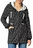 Sublevel Damen Softshell-Jacke Kurzmantel mit Kapuze & Print black M