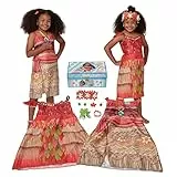 Disney Princess Zwei Kleider im Vaiana-Style, 11-teilig, mit viel Zubehör, in Einer Kister aufbewahrt, für Kinder mit Einer Größe von ca. 94-126 cm im Alter von ca. 4-6 Jahren, 221344-VAI