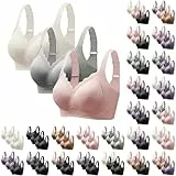 3er Pack Damen BH Bequem Große Größen - BH Damen Ohne Bügel Bs Klassische BHS mit Vollständiger Abdeckung Bralette Atmungsaktiv Nahtlos Unterwäsche Starker Halt Bra für Yoga, Sport & Alltag
