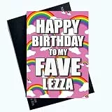 Peachy Antics Lustige Gay Cards Lesbische Karte Happy Birthday to My Fave Lezza Freund Geschenk PC1023