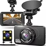 Retoo Dashcam Auto Autokamera Unterstützt Karte MicroSD Parküberwachung Bewegungserkennung Parkmonitor Mikrofon und Lautsprecher USB- und HDMI-Schnittstelle Schwarz