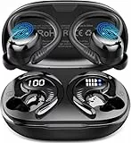Hupoaf Bluetooth-Kopfhörer, kabelloses Bluetooth 5.4 mit HD-Mikrofon, kabellose Kopfhörer mit Geräuschunterdrückung für ENC-Anrufe, In-Ear-Kopfhörer mit tiefen Bässen, wasserdichte Ohrhörer