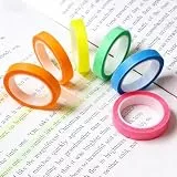 20 Rollen Textmarker-Klebeband, Abnehmbare Fluoreszierende Markierungsstreifen, Transparentes Klebeband für Notizen, Für Schule, Büro & Studium (0,8cm x 5m)