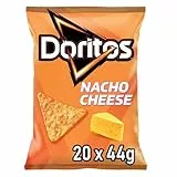 Doritos Nacho Cheese -Tortilla Nachos mit Käse Geschmack - Herzhafter Snack zum Knabbern aus Mais (20 x 44g)