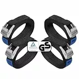 Zurrgurt Spanngurte | TÜV geprüft | Befestigungsgurt Spanngurt Klemmverschluss | Belastbar bis 250 kg | Schwarz | Diverse Längen Stückzahlen - 4er Pack 2.5 cm x 1 m