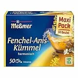 Meßmer Fenchel-Anis-Kümmel | Kräutertee | 50 Teebeutel | harmonisch, würzig-süß