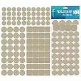 Shinfly Selbstklebend Möbelgleiter Set 104 Stück - 3mm Dicke Filzgleiter für Stühle, Beige