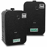 Pyle Outdoor Lautsprecher, Außen-Lautsprecher, 200W- Speaker, Wasserdicht, Musikbox- 2er Set, Indoor/Outdoor, für Patio, Garten,Deck, Boot, Terrasse, Restaurant, Leicht Montierbar