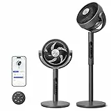 LEVOIT 20 dB, intelligenter Standventilator, DC-Motor, niedriger Stromverbrauch, mit WLAN, 4 Modi und 12 Windgeschwindigkeiten, 30 m Wind, 12 Stunden Timer, 90 ° + 120 ° Oszillation
