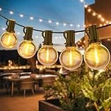 BokiHuk Led Lichterkette Außen Strom, 7.6M/25FT Lichterkette Outdoor Glühbirnen Außen 12+1 G40 Birnen IP45 Wasserdichte Lichterkette für Weihnachtsdeko, Party, Garten, Terrasse, Hochzeiten, Zimmer