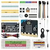 FREENOVE Basic Starter Kit for BBC Micro:bit (V2 Included), 179-Page Detailed Tutorial, 162 Items, 27 Projects, Blocks and Python Code