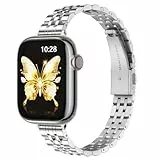GEARYOU Kompatibel mit Samsung Galaxy Watch 46 mm Armband/Samsung Watch 3 45 mm / S3 Classic/Gear S3 Frontier /, 22 mm Edelstahl Metall Ersatz Armband (22mm, Klassisches Schwarz)