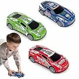 PPGGOPP Spielzeugautos, Auto Spielzeug Set, 3 pcs 7 inch Rennwagen Kinder, Spielzeug Autos Kinder, Auto Zurückziehen Fahrzeuge, Cars Spielzeugs, Autos Set, Geschenk für Kinders ab 3 4 5 6 7 8 Jahre