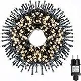 Gresonic-Led-Cluster-Lichterkette-Strombetrieb Deko für Innen Außen Garten Weihnachtsbaum Hochzeit (500LED, Warmweiss Dauerlicht)