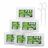 300 Stück Zahnseide Sticks Einwegzahnseide Dental Floss Zahnseidesticks mit Zahnstocher Zahnpflege Interdental Flosser Zahnseiden mit tragebarem Reiseetui - Disposable Zahnreiniger Sticks