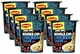 MAGGI Magic Asia Noodle Cup Chicken, Instant-Nudeln, asiatisches Fertiggericht, Hühnchen-Geschmack, mit Gemüse verfeinert, 8er Pack (8x63g)