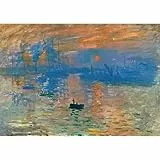 MISITU Puzzle 2000 Teile für Erwachsene Kunst Puzzles von Claude Monet Eindruck Sonnenaufgang 2000 Teile Puzzle für Kinder ab 14 Jahren