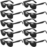 FSMILING 10 Stück Retro Sonnenbrille Schwarz Party Sonnenbrillen Set Schwarz Partybrille Vintage Sonnenbrille sonnenbrille 10er pack Für Herren Und Damen
