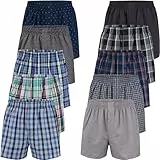 City Life Herren Boxershorts Shorts Boxer Webboxer (10er Pack) Sparpack S - 4XL, Farbe:Mehrfarbig (Classic Multicolour 5 C-10-5), Grösse:M