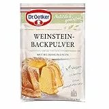 Dr. Oetker Weinstein-Backpulver – zum Backen von Kuchen, Torten oder Muffins.Ohne Phosphatzusatz, vegan, glutenfrei