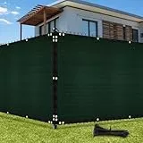 UIRWAY Sichtschutz Zaun 1,8m x 10m, Zaunblende Schattiernetz mit ösen 170 g/m² Blockade UV Schutz Windschutz HDPE Gewebe Netz mit Kabelbinder für Gartenzaun Gewächshaus (Grün)