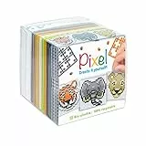 Pixel P29026 - Bastelset 'Wildtiere', Stecksystem als kreatives Hobby für Kinder ab 6 Jahre, Würfelbox mit Motivvorlagen und Pixelquadraten