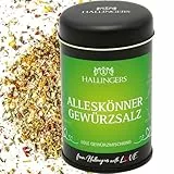 Hallingers Alleskönner Gewürzsalz - Premium Salz für Vorspeise, Gemüse & Fleisch (Dose) - Geschenk im Sommer & als perfektes Grillgeschenk | Neues Zuhause Jahrestag Genesung