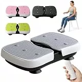 RYGEO Mini Vibrationsplatte, tragbare leise Vibrationsmaschine für Beine, Taille, Rücken, Nacken und Gesäß, Muskelentspannung & Linderung von Muskelsteifigkeit, Grau