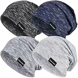 EINSKEY Slouch Beanie Mütze: Weich Dünne Baumwollmütze Damen Herren, Atmungsaktiv Jersey, Elastisch Longbeanie Alle Jahreszeiten, Ideal Chemo/Laufmütze​