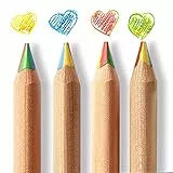 MiaLover 8 Stück 4in1 Regenbogen Buntstift Set,Regenbogenstift,Zeichnung Bleistifte Malstifte Holzstifte für Erwachsene oder Kinder Kunst Zeichnung, Färbung und Skizzieren