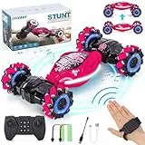 Ltteaoy Gestik Operation RC Auto für Kinder, 4WD 2.4GHz ferngesteuertes von 6/7/8/9/10/11/12 Jahren, doppelseitige drehende Off-Road RC Auto 360° Flips mit Licht und Musik, Geschenke für Kinder