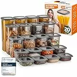 Viwares Vorratsdosen mit Deckel Luftdicht, 20er Vorratsbehälter Set BPA-Frei, Vorratsdose zur Müsli Mehl Aufbewahrung Küche, Praktische Organizer Küche, Frischhaltedosen für Lebensmittelaufbewahrung