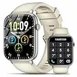 HOIFA Smartwatch Damen mit Telefonfunktion,1.83' HD Uhr Damen mit Herzfrequenz Stress Schlafmonitor,113+ Sportmodi Fitness Tracker, IP68 wasserdichte für Android iOS,Weiß