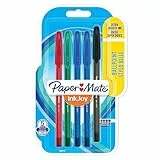 Paper Mate InkJoy 100ST Kugelschreiber | feine Spitze (0,7 mm) | klassische Farben | 5 Stück