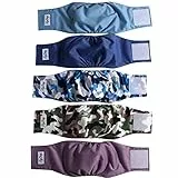 JoyDaog Wiederverwendbare Bauchbänder für Hunde, (5er Pack) Premium waschbare Windeln für Rüden, XXL