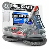 HELDENWERK Wischaufsatz für Dyson V12 Staubsauger, Dyson Zubehör Wischaufsatz, Elektrischer Bodenwischer mit Wassertank, Füllbehälter & 8 waschbaren Mops