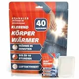 BRAMBLE 40 Pack Luftaktivierte Wärmepflaster, Wärmepads, Rückenwärmer - Rücken, Beine, Arme, Schultern - Sport, Outdoor, Wandern, Golf, Fußball Zuschauer (bis zu 8 Std) (80)